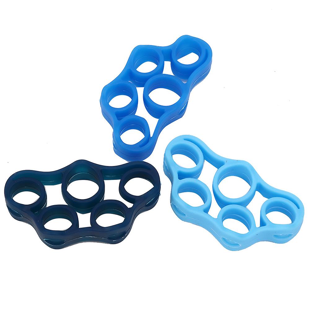 3pcs Silicone Finger Strength Training Resistance Belt Finger Pull Ring Hand Stretcher