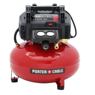 Porter-Cable 6 Gal. 150 PSI Portable Electric Air Compressor 16  18 GA Nailer 38 in. Stapler and Framing Nailer 4 Tool Combo Kit PCFP12234FR350B