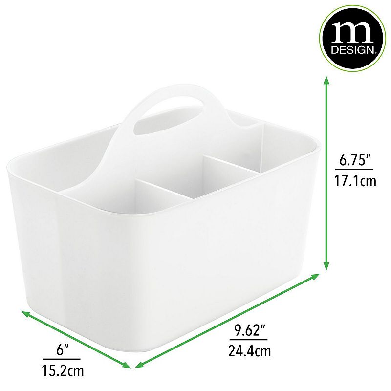 mDesign Plastic Cutlery Storage Organizer Caddy Tote Bin