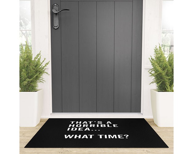 Envyart Thats A Horrible Idea Looped Vinyl Welcome Mat Society6