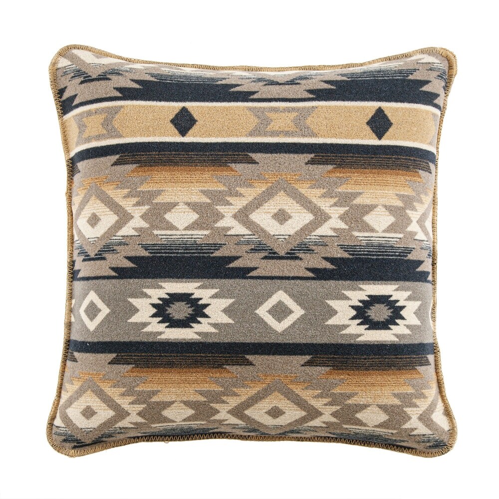 Paseo Road by HiEnd Accents Taos Wool Blend Southwestern Aztec Square Pillow  22\