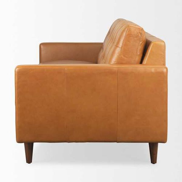 Olaf Tan Leather Sofa