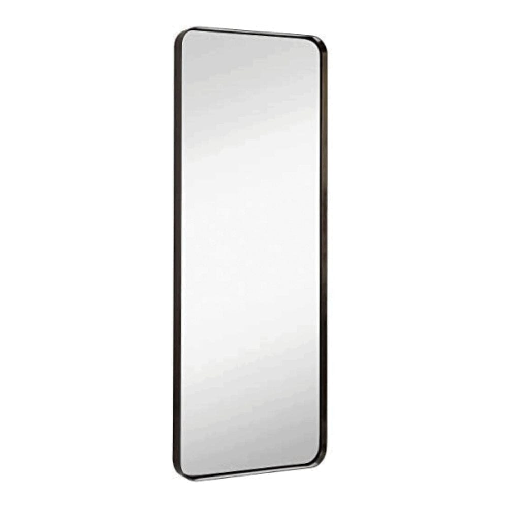 Contemporary Brushed Metal Wall Mirror