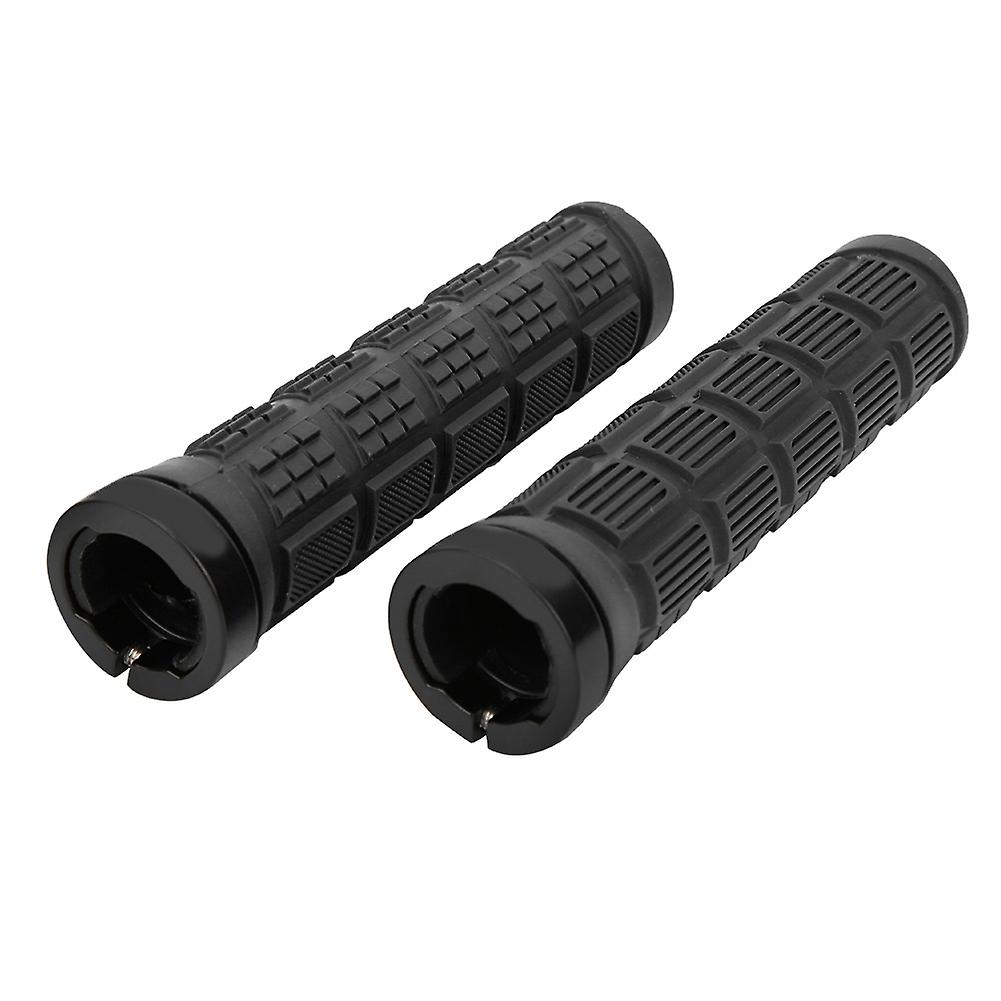 1 Pair Rubber Bicycle Cycling Handle Bar Anti-slip Grips Lock On Mountain Bike Handlebar Gripblack