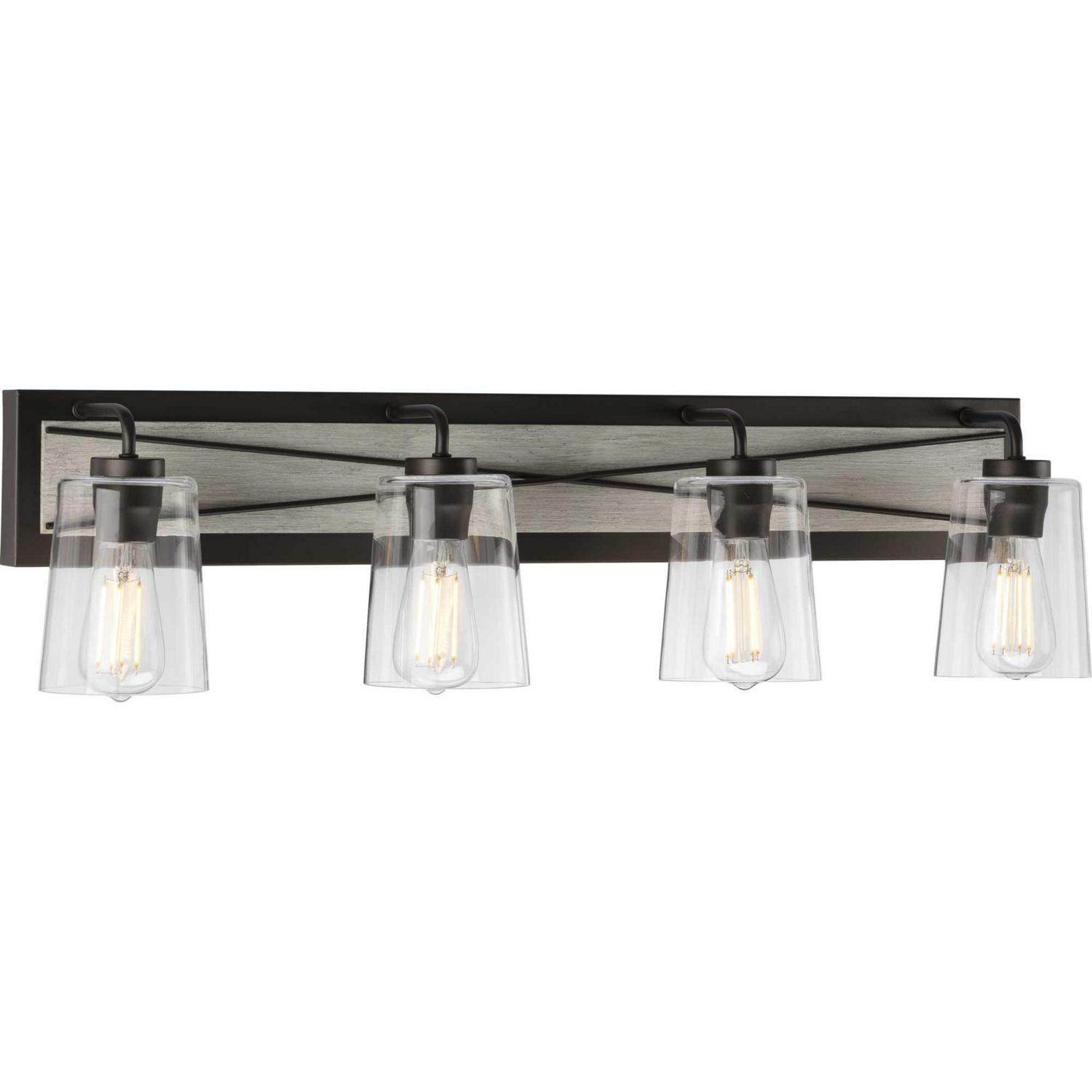 Progress Lighting P300232 Briarwood 4 Light 35 Wide Bathroom Vanity Light  Bronze