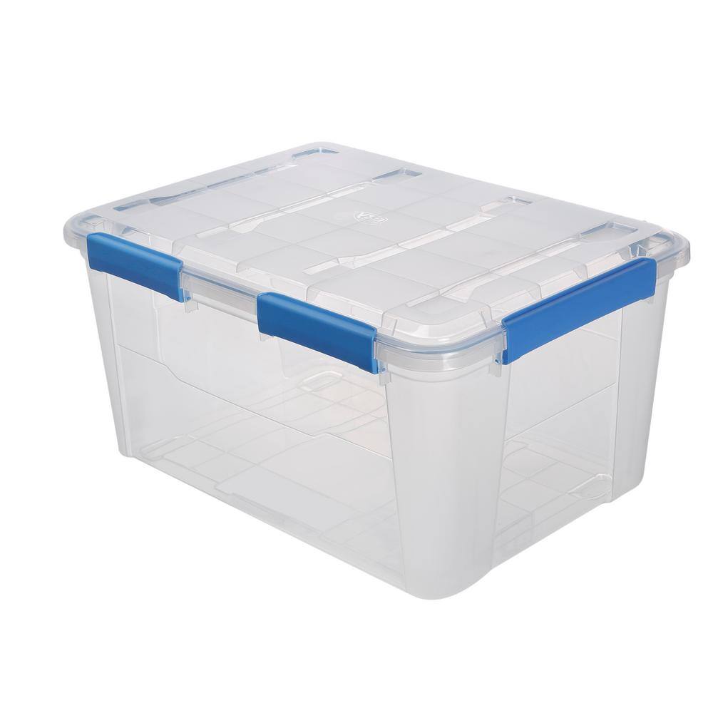 Ezy Storage 75L79.3Qt Waterproof Clear Latch Tote IP-67 FBA34064