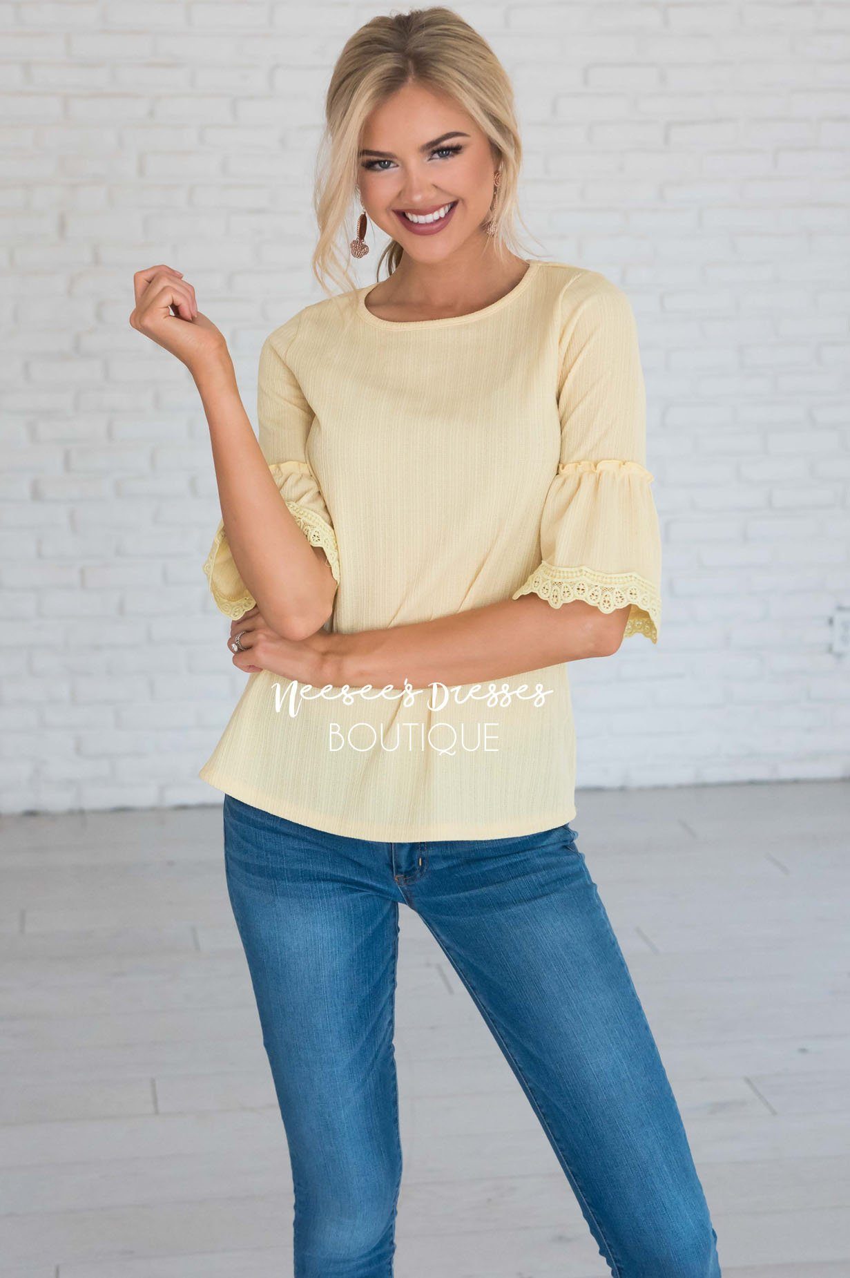 Just One Wish Bell Sleeve Top