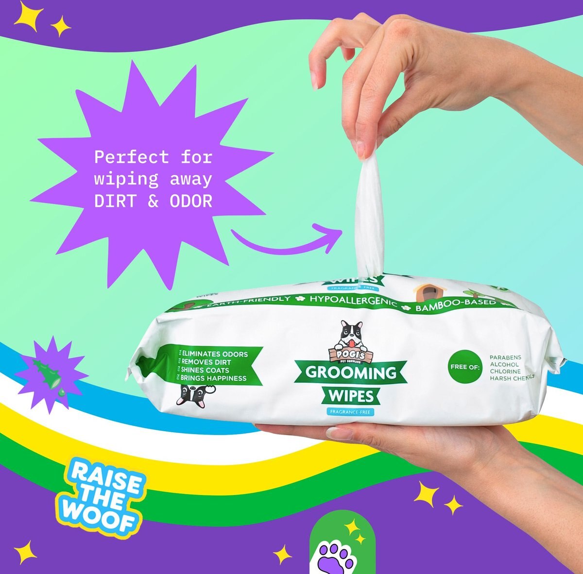 Pogi's Pet Supplies Deodorizing Wipes for Dogs and Cats