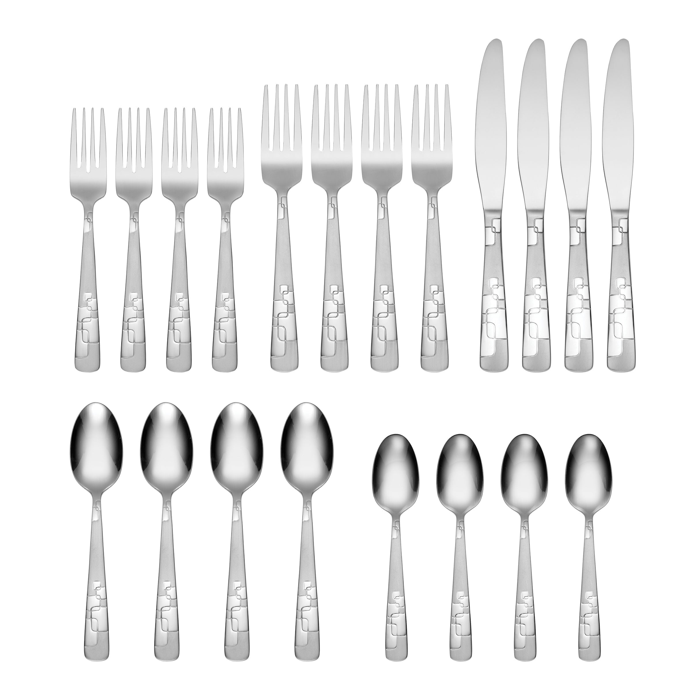 Quadratic 20 Piece Everyday Flatware Set