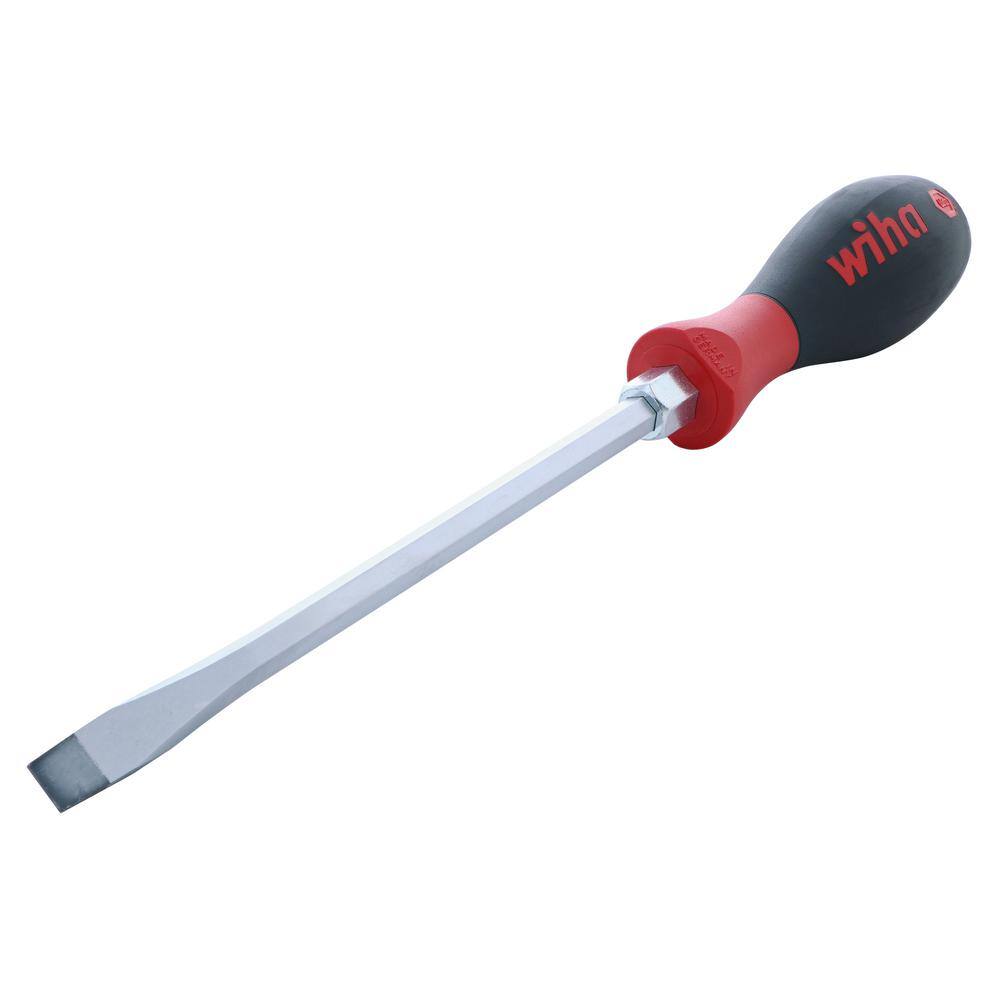 Wiha 516 in. SoftFinish Cushion Grip Extra Heavy-Duty Slotted Screwdriver with 6 in. Blade 53005