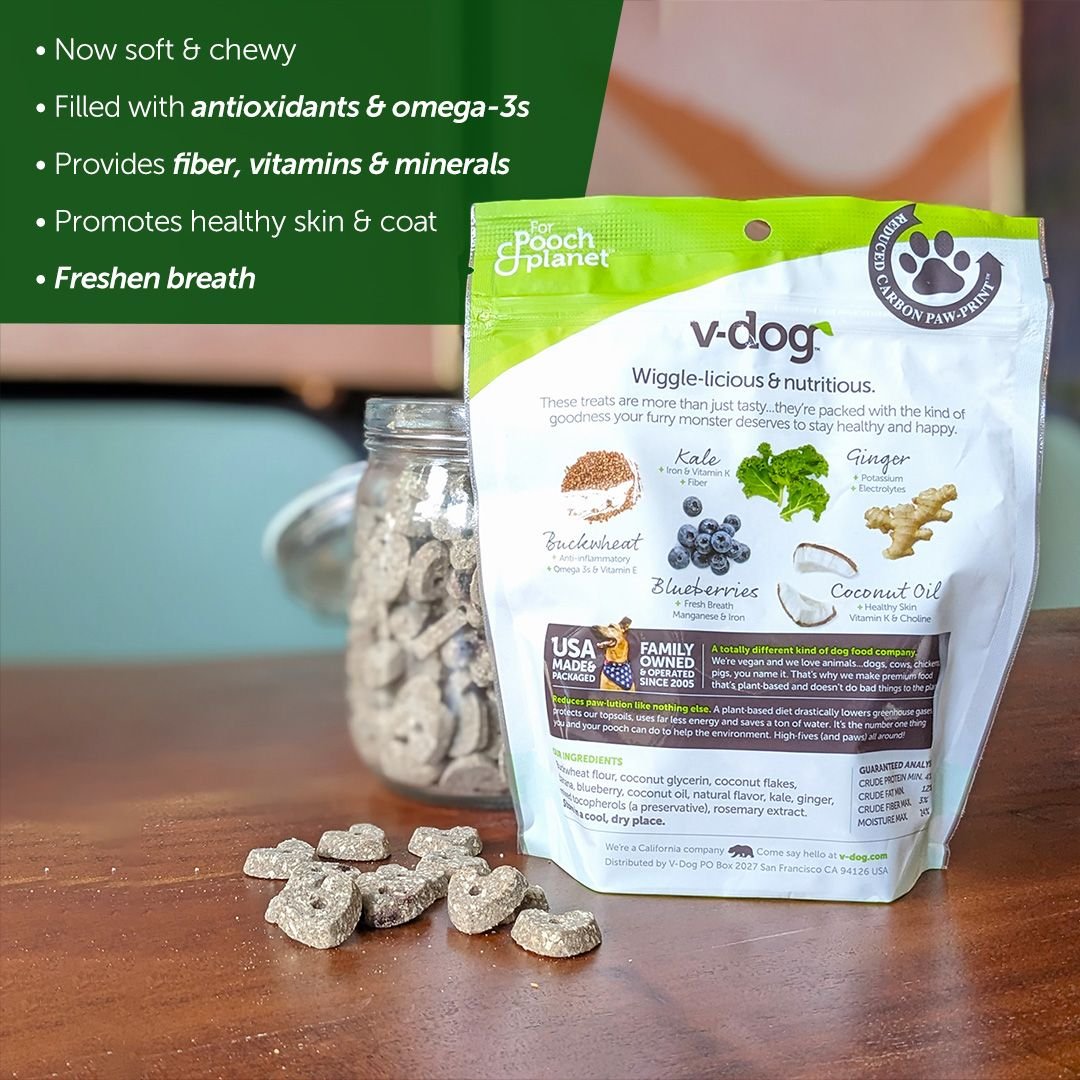 V-Dog Wiggle Biscuit Grain-Free Blueberry Dog Treats