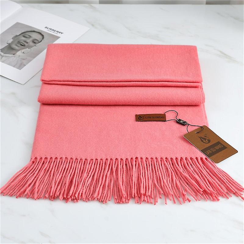 Women Shawls And Wraps， Fashion Solid Warmer Thick Cashmere Scarves