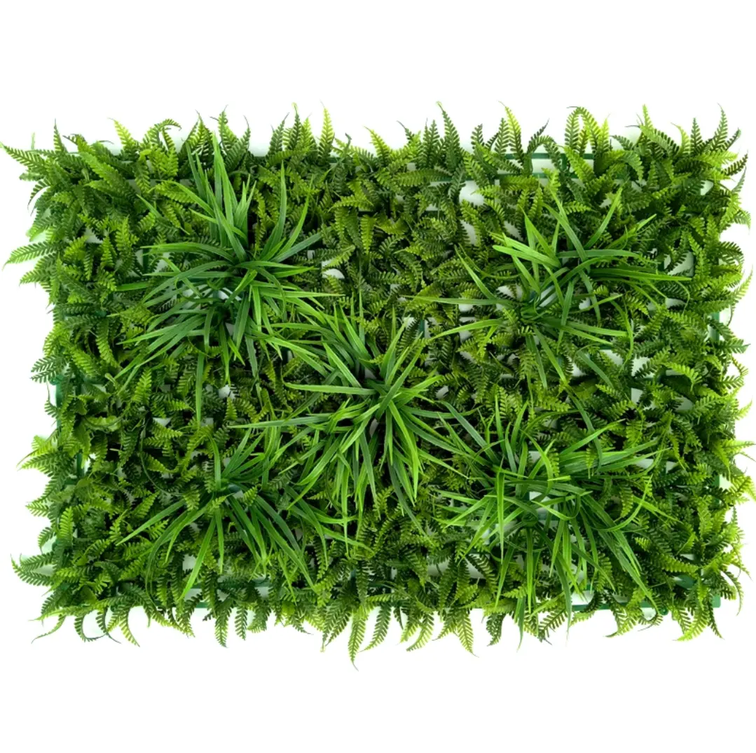 The factory supplies high quality realistic artificial plants artificial grass plants plastic wall decoration in the garden