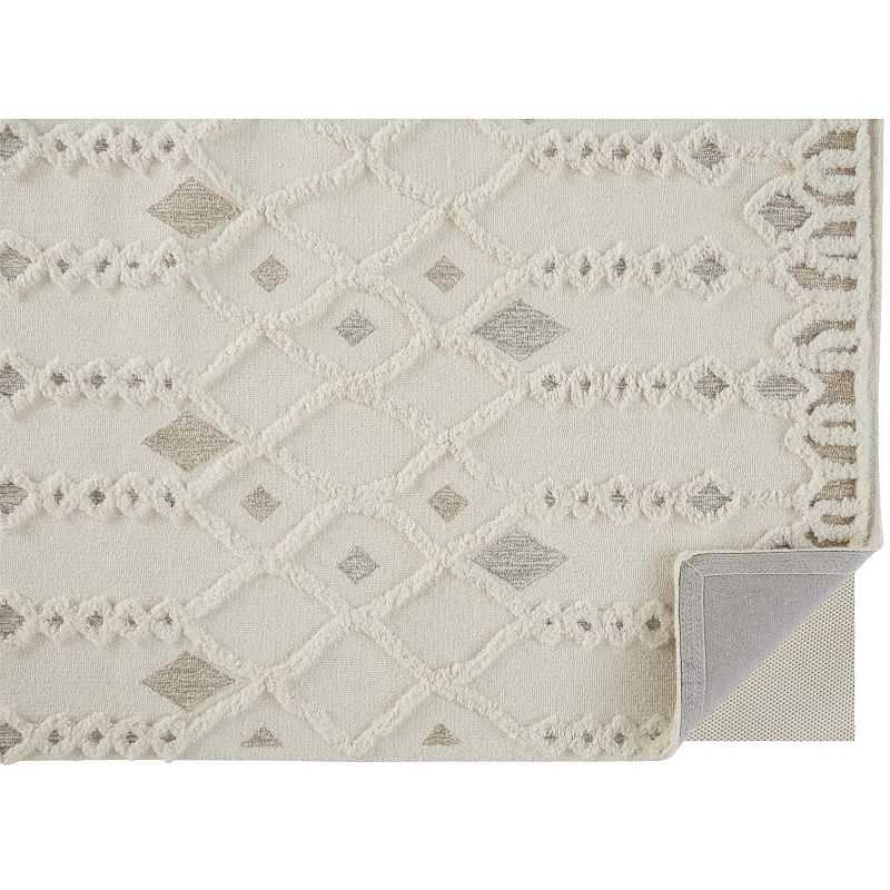 Weave and Wander Elika Moroccan Ornamental Diamonds Wool Rug