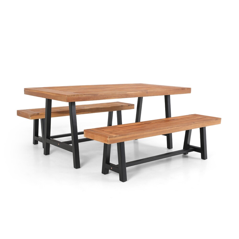 3 piece Acacia Wood Dining Set