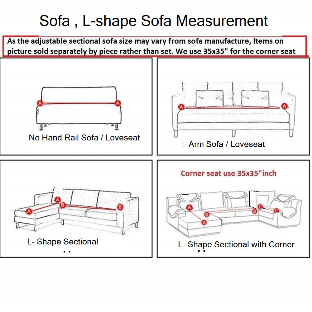 OctoRose Improved Anti-Slip Grip Sofa and Couch Protector, Sectional Sofa Cover, Removable and Adjustable Strap Under The Sofa Cushion, Sold Piece By Piece NOT whole Set