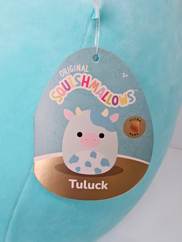 Squishmallows Official Kellytoys Plush 16 Inch Tuluck the Blue Cow Ultra Rare Tag Hard to Find Ultimate Soft Plush Stuffed Toy