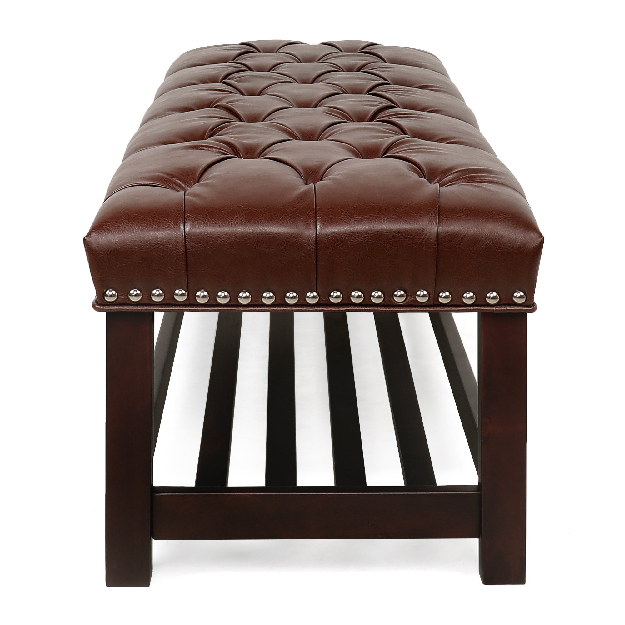 LANTRO JS Wooden Base Upholstered Bench for Bedroom for Entryway