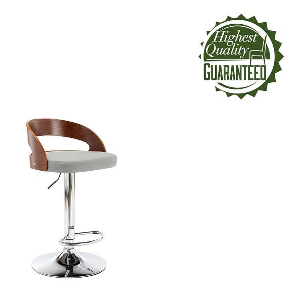 Porthos Home Shane Adjustable Height Swivel Bar Stool， PU Upholstery