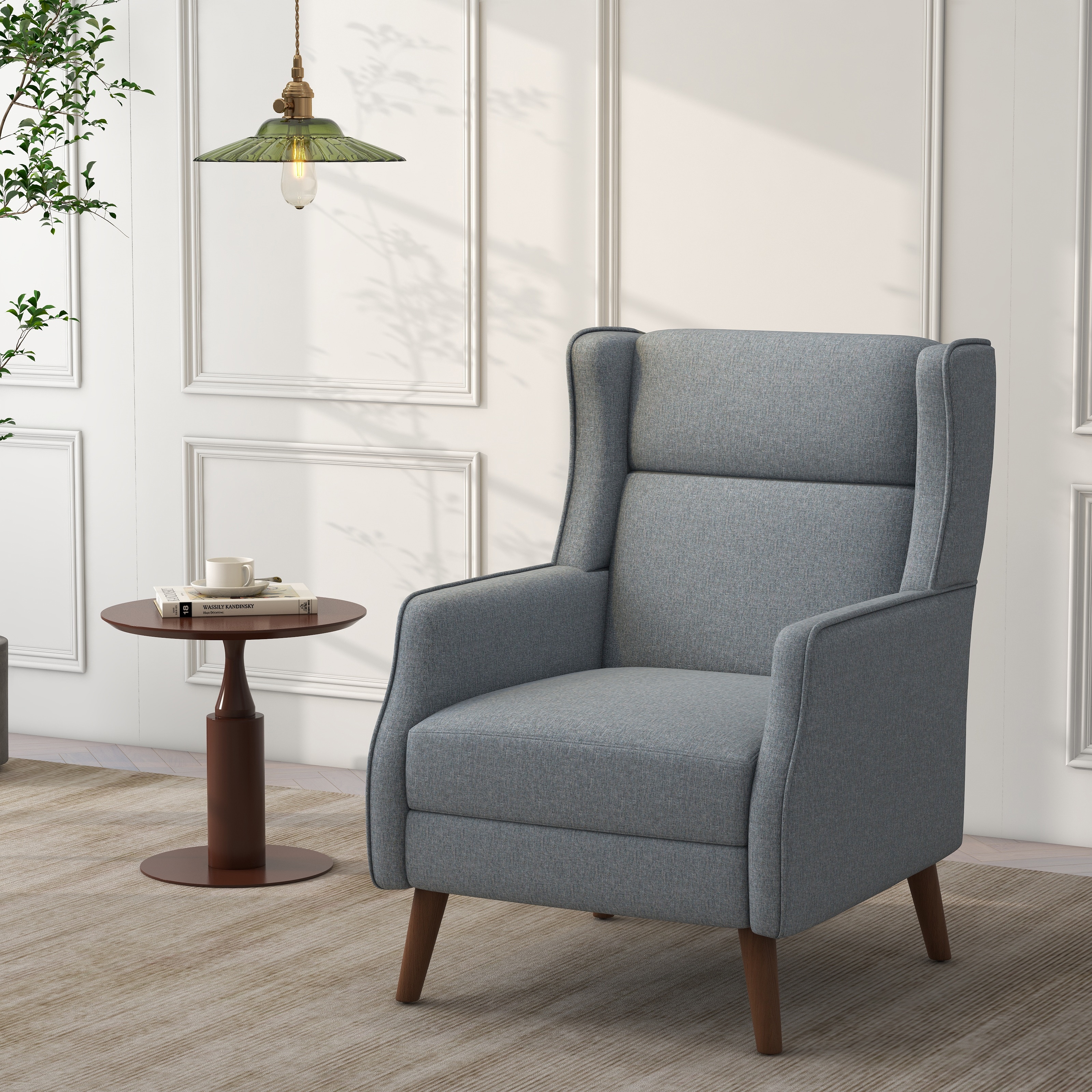 Upholstered Modern Accent Chair Living Room Armchairs