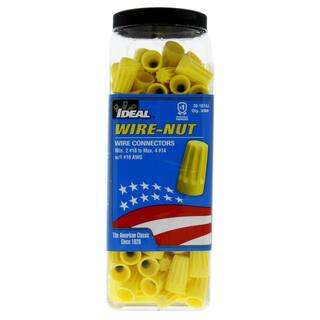 IDEAL 74B Yellow WIRE-NUT Wire Connectors (250-Pack) 30-1074J