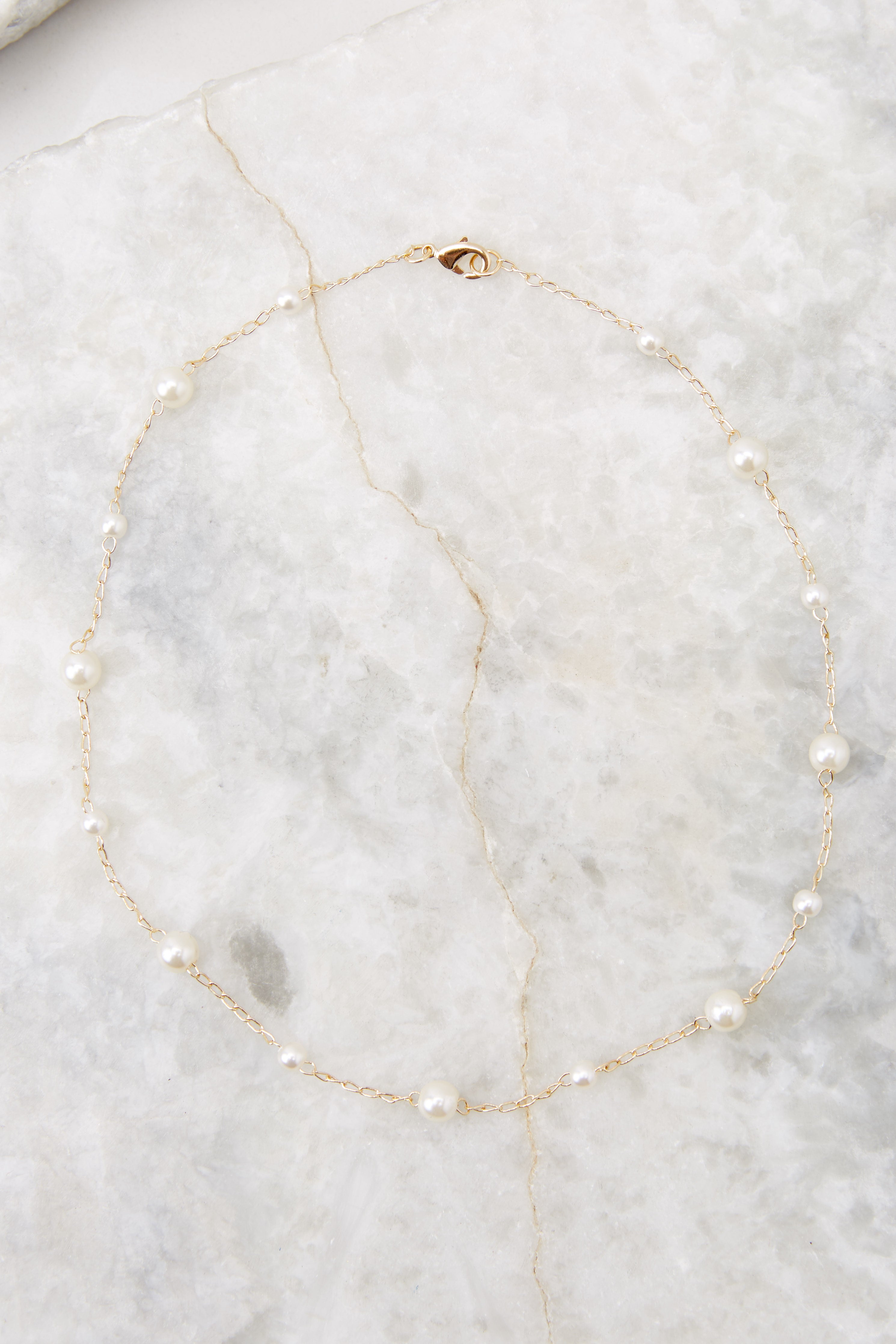 Mini Pearl Gold Choker Necklace