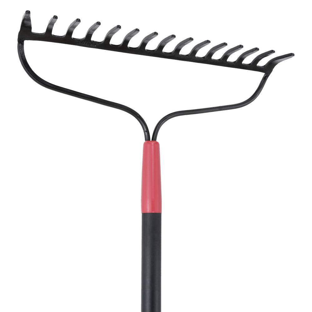 Razor-Back 60.75 in. Fiberglass Handle15-Tine Forged Steel Bow Rake 2853900