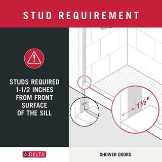 Delta Portman 60 x 59-14 in. Frameless Mod Soft-Close Sliding Bathtub Door in Nickel with 14 in. (6mm) Clear Glass SD3442624