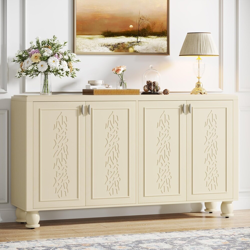 59 Inch Buffet Cabinet Sideboard with Storage   N/A