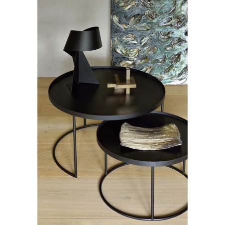 Set de tables basses à plateaux ronds L/XL Round Tray Profile Ethnicraft - Mobilier intérieur - Mobilier - GRIIN