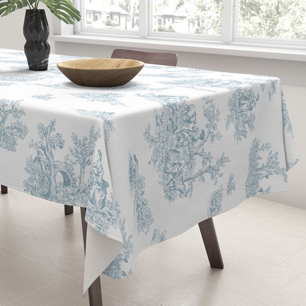 Evanjelina amp Co Toile De Jouy Duck Egg Blue Tablecloth Deny Designs