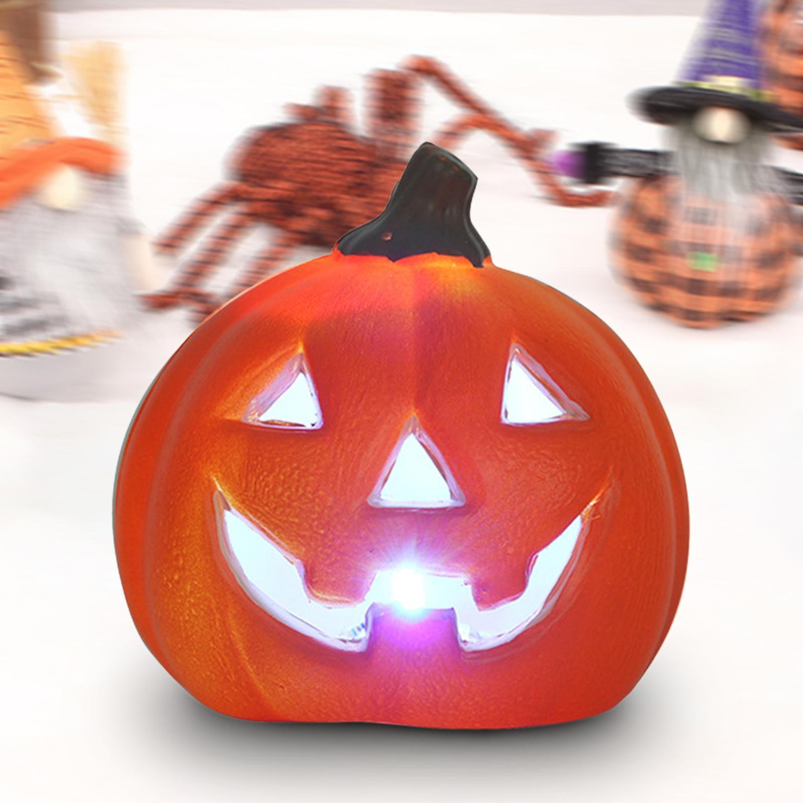 Halloween Pumpkin Lights Scary Lamp For Holiday Haunted House Outdoor Indoor Orange