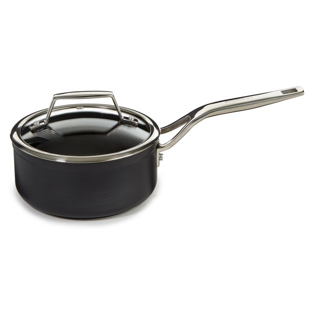 Saucepan 1 3qt With Glass Lid Black