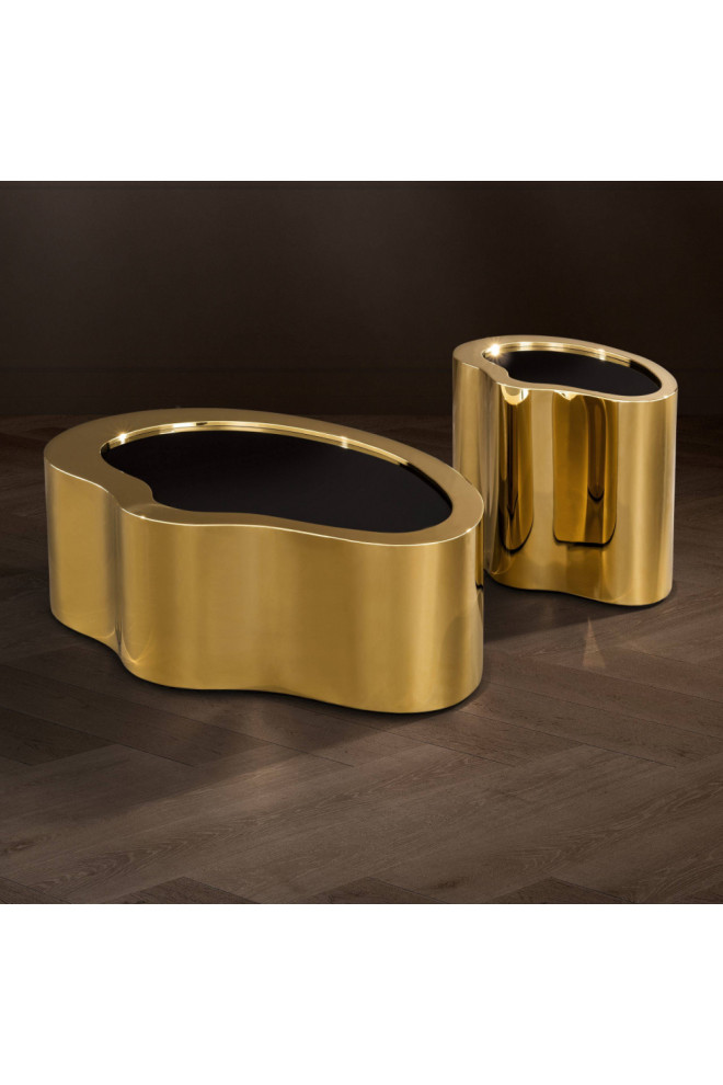 Gold  ampBlack Side Table  Eichholtz Gibbons   Contemporary   Side Tables And End Tables   by Oroa   Distinctive Furniture  Houzz