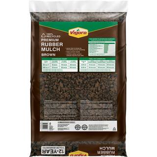 Vigoro 0.8 cu. ft. Brown Bagged Recycled Rubber Mulch HDVMBMN8CB