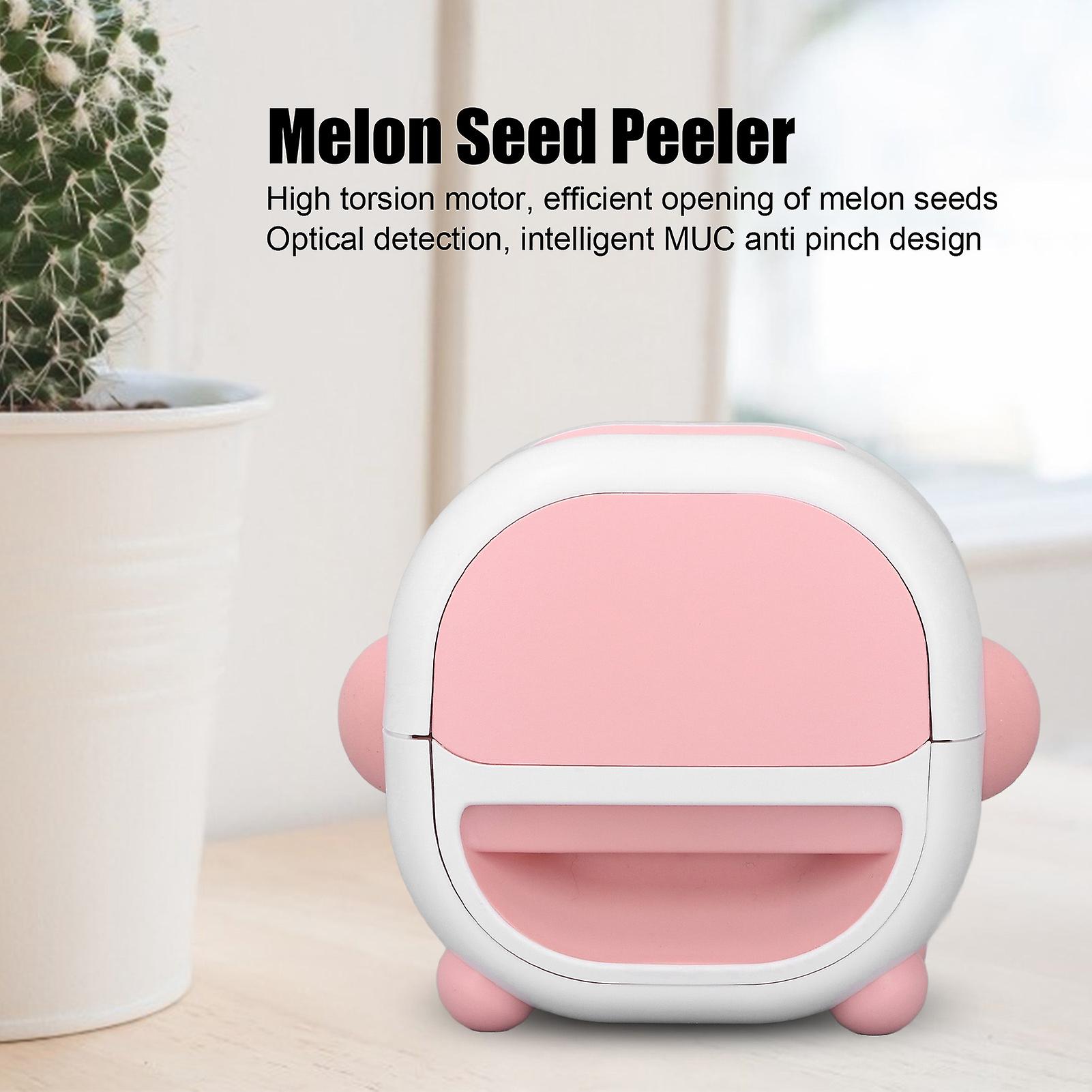 Automatic Melon Seed Peeler， Portable Electric Sunflower Seeds Opener With Usb Charging Easy Small Nut Shelling Machine With Emotion Sticker[pink]