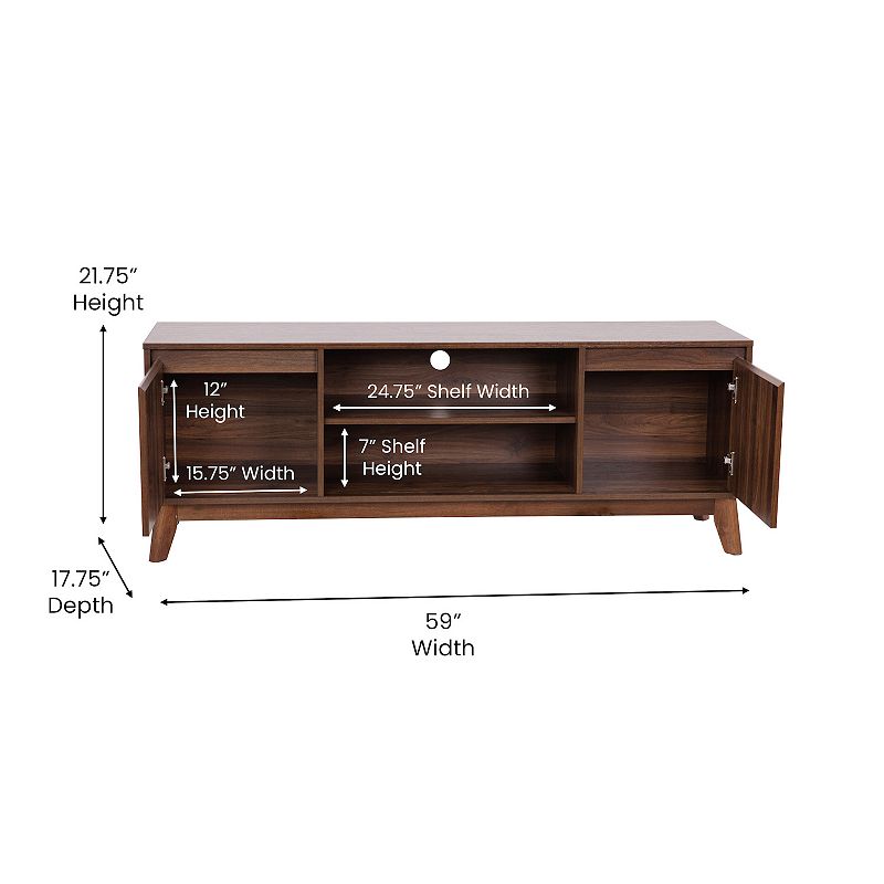 Flash Furniture Hatfield Mid-Century Modern TV Stand