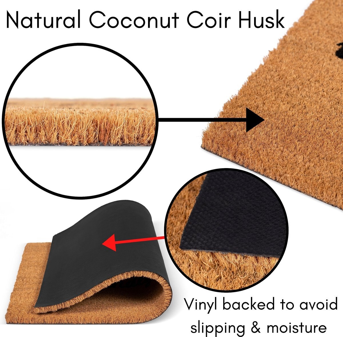 BirdRock Home Dog Hair' Coir Doormat