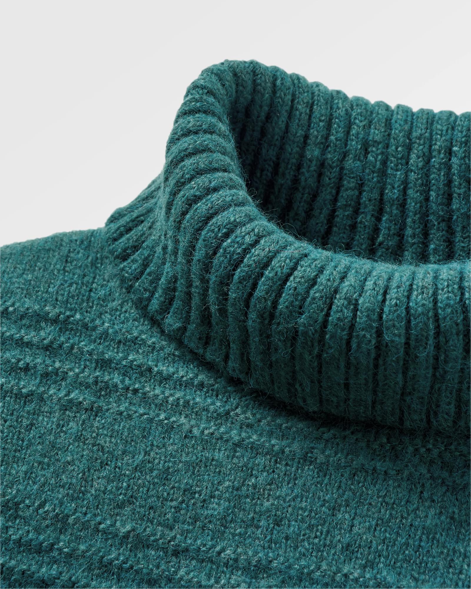 Snug Recycled Polo Neck Knitted Jumper - Mediterranean