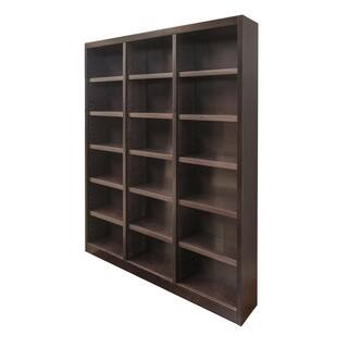 Concepts In Wood 84 in. Espresso Wood 18-shelf Standard Bookcase with Adjustable Shelves MI7284-E