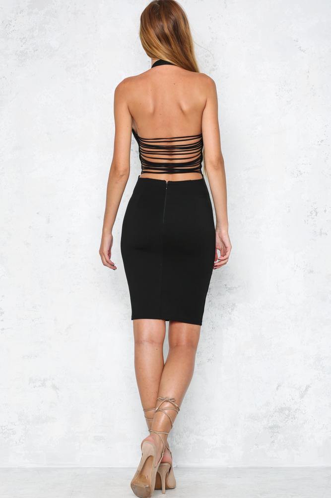 King Kylie Midi Dress Black