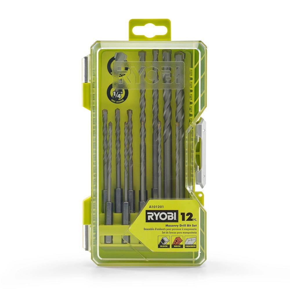 RYOBI Masonry Drill Bit Set (12-Piece) A101201