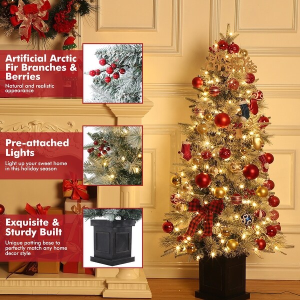 4.5 Ft PreLit Artificial Christmas Tree