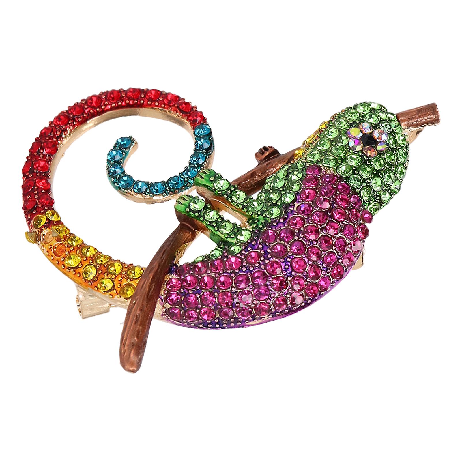 Brooch Fashion Design Anole Look Fine Workmanship Beautiful Appearance Light Weight Brooch Pinrose Red