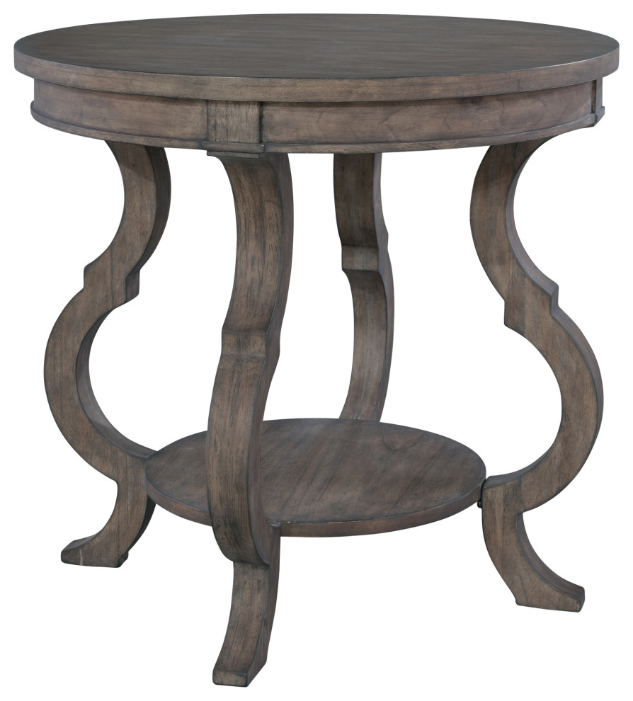 Amboy Round Lamp Table With Shaped Legs   Traditional   Side Tables And End Tables   by Buildcom  Houzz