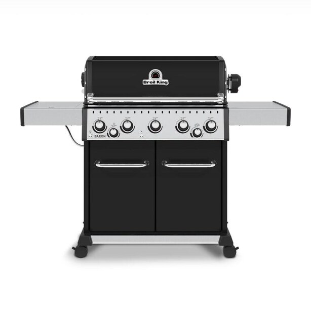 Broil King Baron 590 PRO 5-Burner Propane Gas Grill with Rotisserie and Side Burner