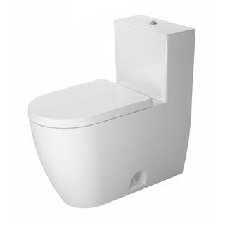 Duravit 1-Piece 0.92 GPF Dual Flush Elongated Toilet in White Seat Not Included 2173012001