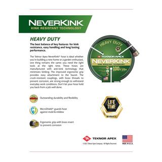 Teknor Apex Neverkink 58 in. x 100 ft. Heavy Duty Garden Hose 8605 100