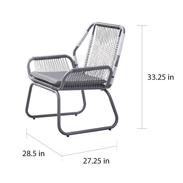 Milan Outdoor 3pc. Wicker Chat Set by Christopher Knight Home