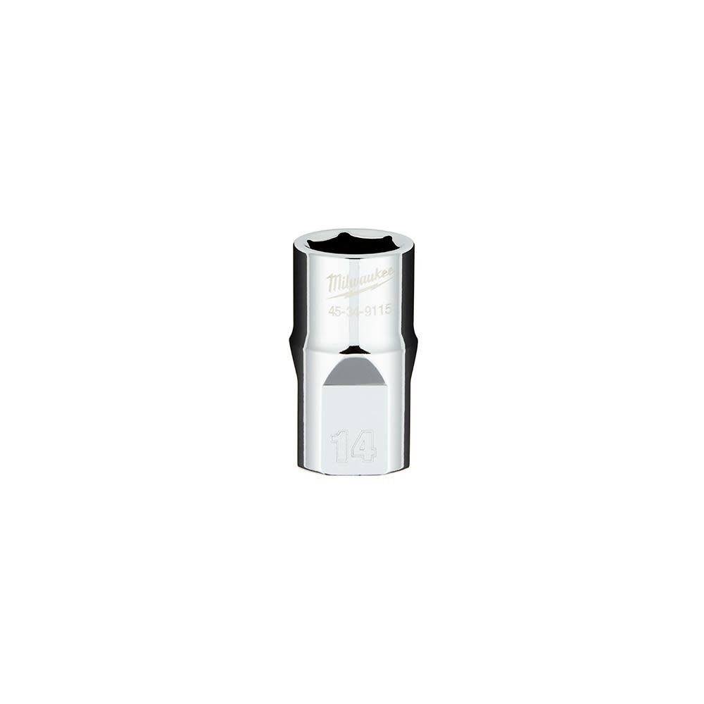 MW 1/2 in. Drive 14MM Metric 6-Point Socket with FOUR FLAT Sides 45-34-9115 from MW